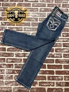 ARYA- 010 Men's Western Cowboy Jeans Straight Fit / Pantalon Vaquero para Hombre Diseno Moderno