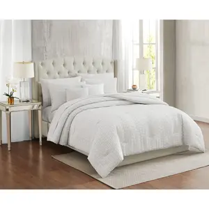 5th Avenue Lux Annabelle Geo Champagne 9pc Quee n Comforter Se