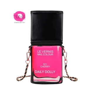 Paint Me Nail Polish Bottle Shape Purse Handbags Women Fashion Crossbody Bags Chain Shoulder Bags Female Designer Cosmetic Bag