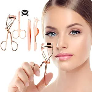 Multi-Color Eyelash Curler Set, Wide Angle Design, Flexible Non-Slip Handle, Includes Brow Trimmer/nipper/horsehair Clip, Beauty Tool, Girlfriend Gift
