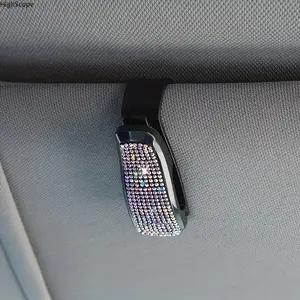 ABS Car Sun Visor Sunglasses Clip, Multi-Slot Card & ID Receipt Holder, Durable Auto Accessory