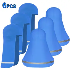 6 Pack Hard Hat Neck Shade with Reflective Strip - Cooling Sun Skull Cap & Quick Dry Neck Protector for Outdoor Work, Fishing, Riding Safety Gear Construction Accessories