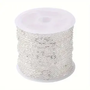 1Pcs 393.7inch Closed Loop Chain for DIY Design, Necklace, Bracelet, Anklet, Gift Artwork, Craft and Sewing Supplies... Jewelry Chains