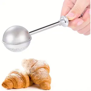 Stainless Steel Baking Flour Sieve, Single Hand Operation, Quick Sifter, Ideal for Cake Spice Baking, Kitchen Essential
