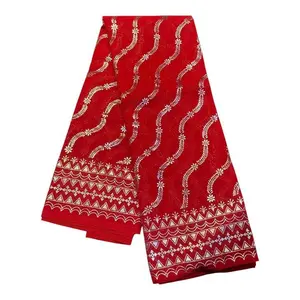 Women's Traditional Red Saree with Silver Foil Work - Elegant Crimson Fabric for Weddings Festivals and Special Celebrations