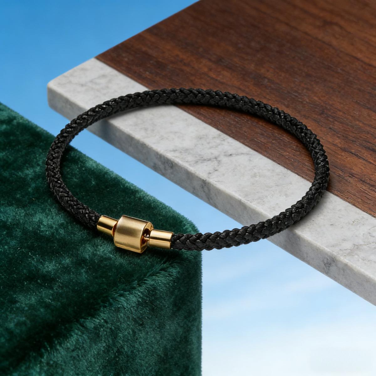 Blue/Red/Black/Pink Braided Charm Bracelet, High Polish Silver Plated Beaded Bracelet, Adjustable Casual Wristband