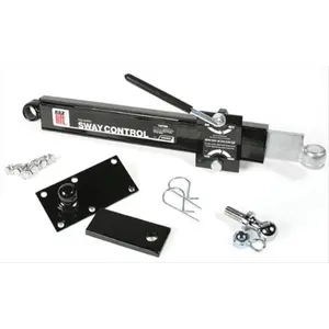 CAMCO Automotive Left-Hand Side Vehicle Sway Control Bar Complete Kit - Eaz-Lift Driver-Side, Chrome Ball, Double Pads, Crank Handle, Socket Attachment