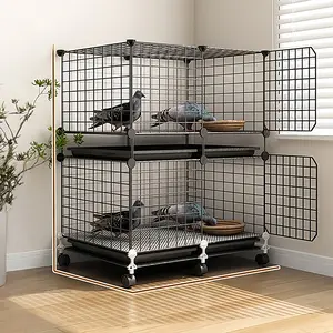 Double-Layer Pigeon Cage for Home Bird Breeding, Bird Cages, Large Outdoor Chicken Coop, Family Pet Nesting Box, Ideal for Pairing Birds