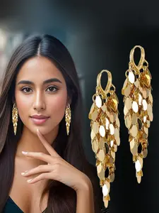 Elegant Women's Dangle Earrings Set, Alloy Chain Leaf Design, Casual Fashion Jewelry for All Seasons, Perfect Birthday Gift, Statement Earrings, Versatile Earrings