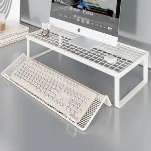 Desktop computer riser stand, monitor riser stand, screen base stand, desktop keyboard tray, laptop storage