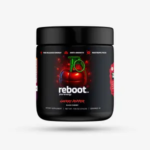 Reboot Cherry Popper Energy Drink Powder Mix | Brain & Body Support | 42 Servings