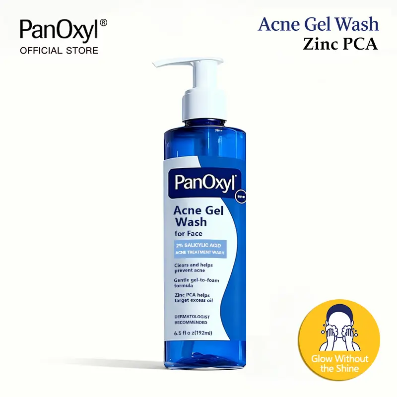 [PanOxyl official] PanOxyl Acne Gel Wash, 2% Salicylic Acid, Moisturizes with Blue Algae and Aloe Vera, Mattifies with Zinc PCA, Nourishes Skin with Green Tea Extract and Betaine, with Allantoin