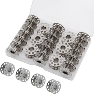 Metal Sewing Machine Bobbins, 28 count Universal Sewing Machine Bobbins, Compatible with Singer, Brother, Janome, Bernina, Toyata, etc. (28 PCS)