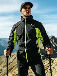 Men's Sporty Colorblock Jacket,1776 Print Jacket, All-Season Running Warm-Up Outerwear, Full Zipper Design, Stand Collar, Fitted Compression Wear
