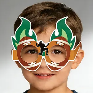 Super Bowl party decoration paper glasses, American football rugby birthday decoration photo props
