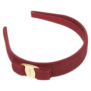 Pre-owned SALVATORE FERRAGAMO Canvas Small Leather Goods Vara Ribbon Headband