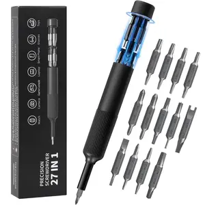 27 in 1 Precision Screwdriver Set Multi Bit Small Screwdriver Magnetic Mini Screwdriver Set Pen Style Manual Repair Tool Kit For Eyeglass, Watch, Computer, Jewelers, Laptop, Electronics, Phone