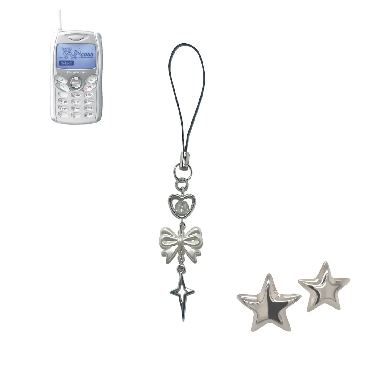 Y2K Aesthetic Coquette Bow Phone Charm/ Keychain (with freebies!)