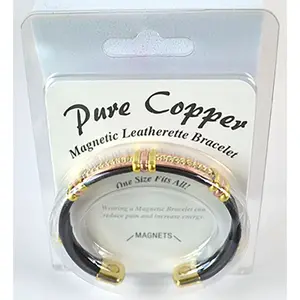 Magnetic Leatherette Copper Bracelet Various Styles