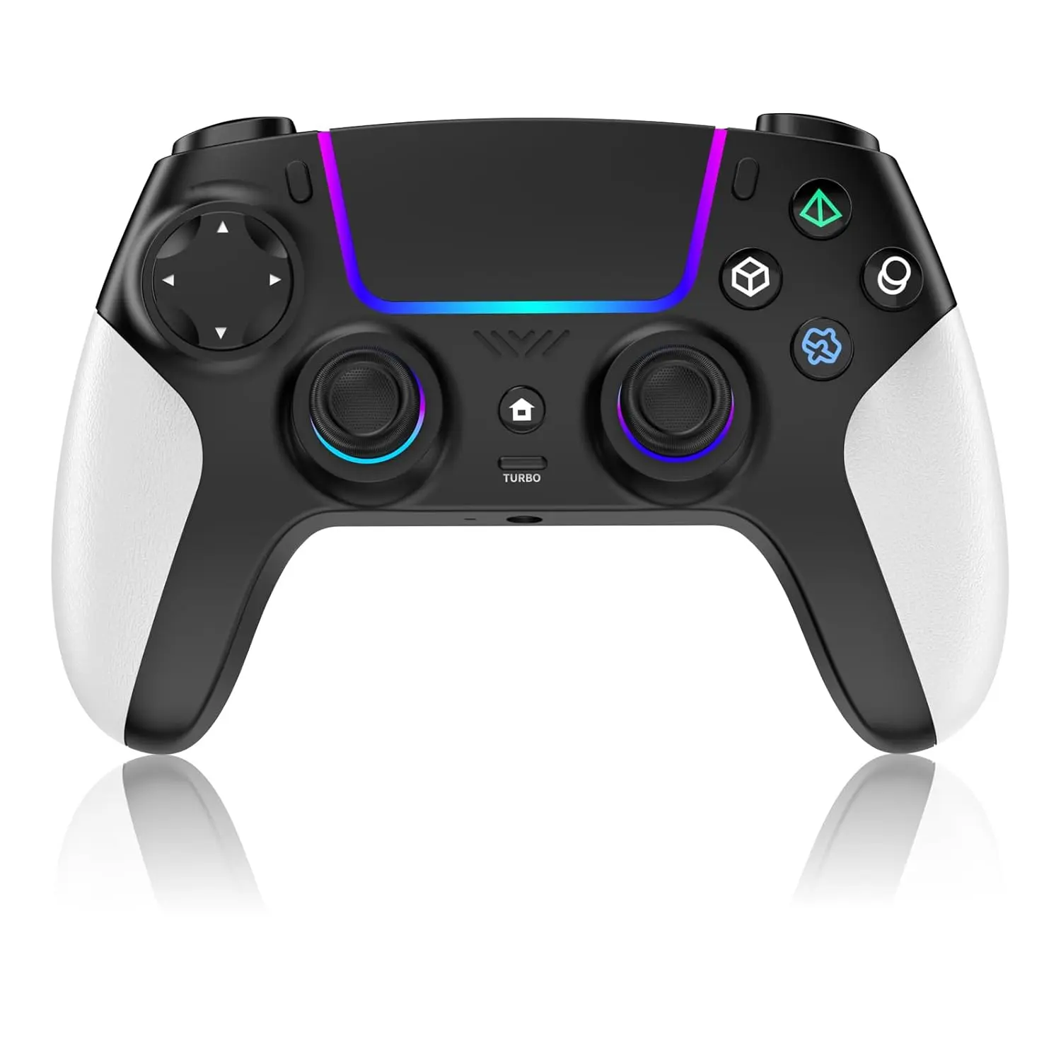 JORREP Anti-Drift Wireless Controller for PS5 with RGB LED,TURBO, Dual Vibration, 6 Axis Gyro Sensor, Touchpad, Ergonomic for Playstation 5 Controller, Compatible with PlayStation 5/PC/Android/Steam tiktokshopspringglowup