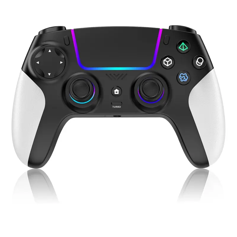 JORREP Rechargeable Anti-Drift Wireless PS5 Controller with RGB LED, TURBO, Dual Vibration, 6-Axis Gyro Sensor, Touchpad, Ergonomic Design, Durable Wireless Connection, PS5 Accessories for Console, PC, Android, Steam techvibes