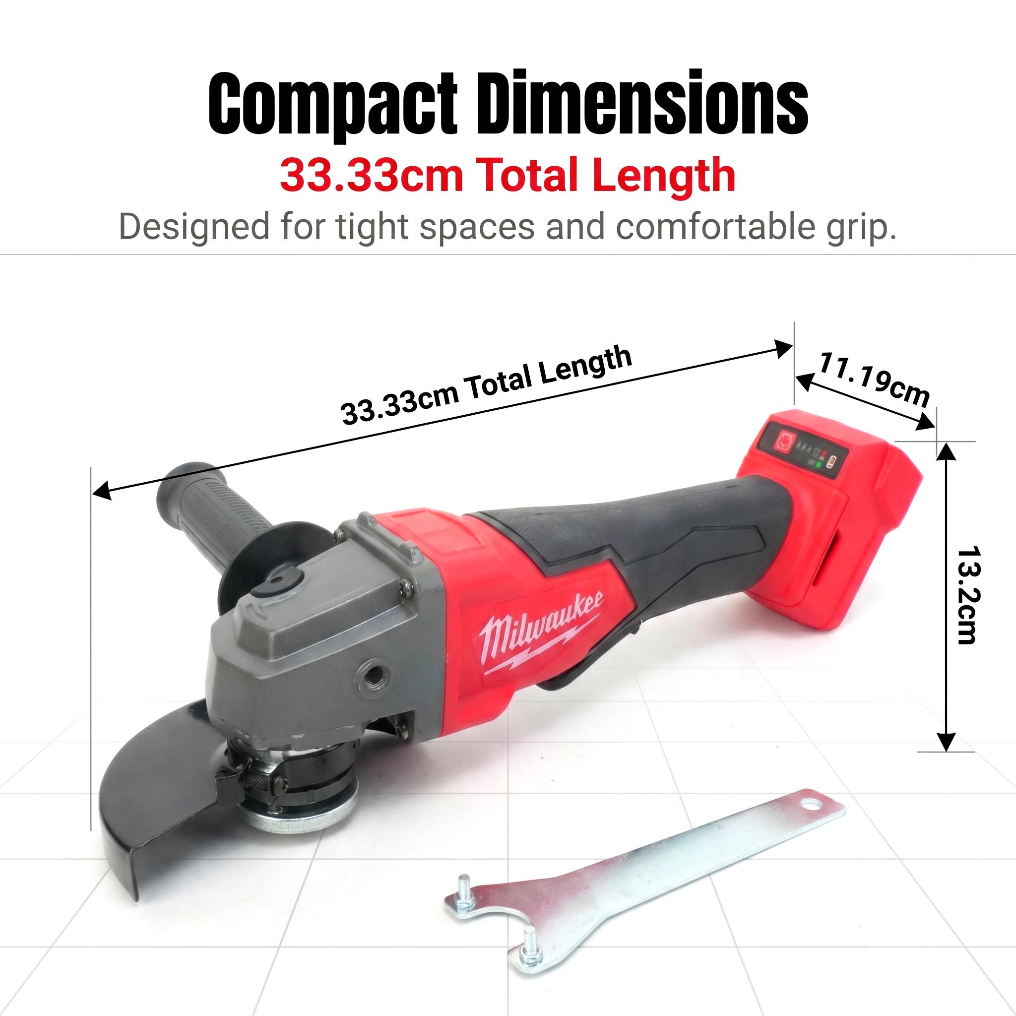 Milwaukee 18V 125mm Brushless Angle Grinder, M14 Spindle For Metal Cutting & Polishing