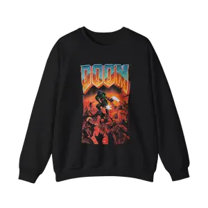 Vintage Doom Classic T-Shirt Black Men's Sweatshirt, Gift For Fan, Casual Cotton Fabric Menswear T-Shirt
