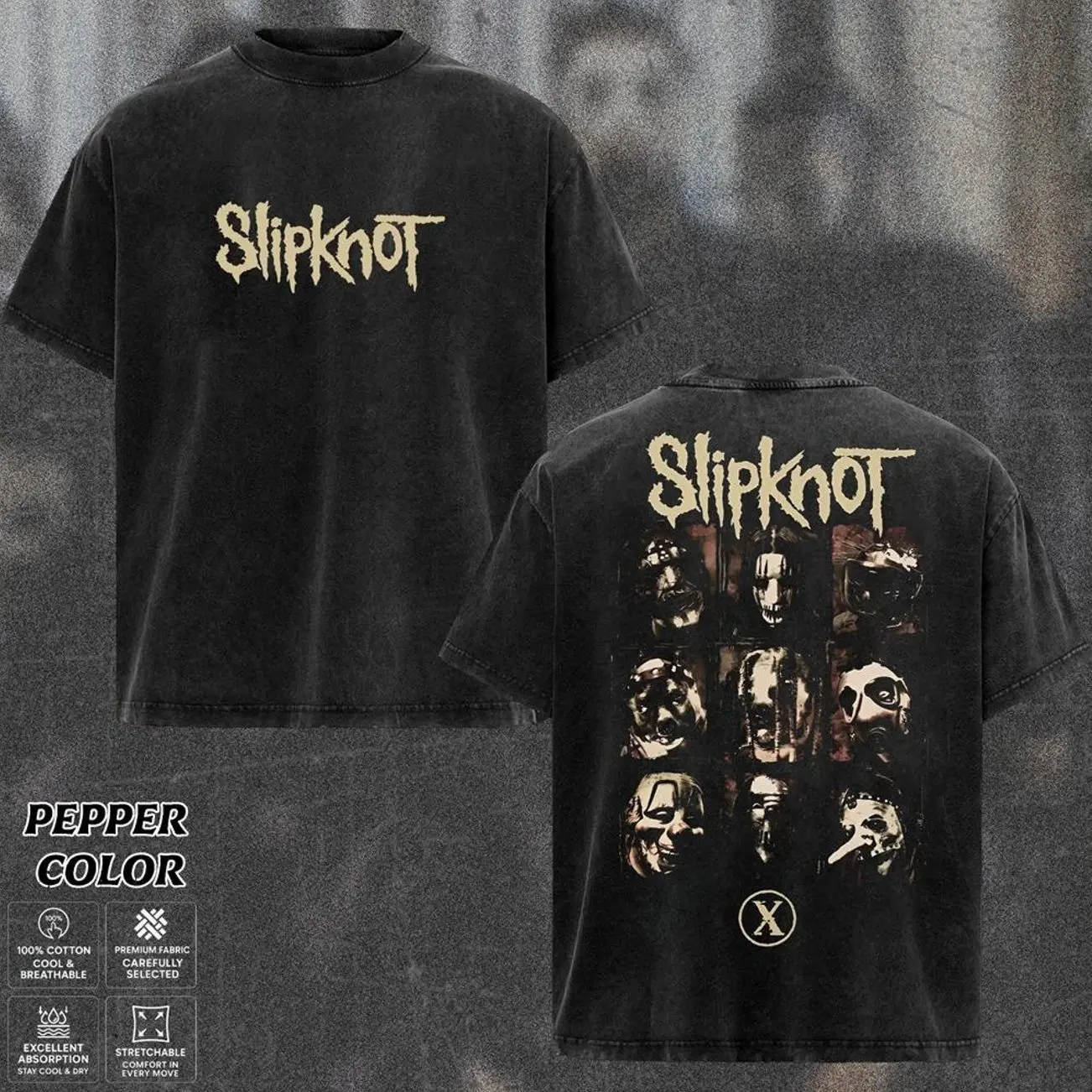 Slipknot Band T-Shirt Collection, Dark Nu Metal Graphic Tee, Masked Industrial Horror Artwork Shirt,Chaos Alternative Metal T-Shirt, Distressed Dark Stage Streetwear, Heavy Metal Band Merch Gift for Rock Fans, Unisex Merch for Men & Women. HTL