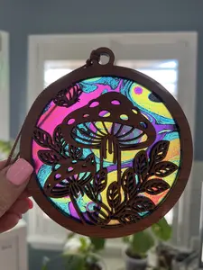 Mushroom Suncatcher for Sunny Window