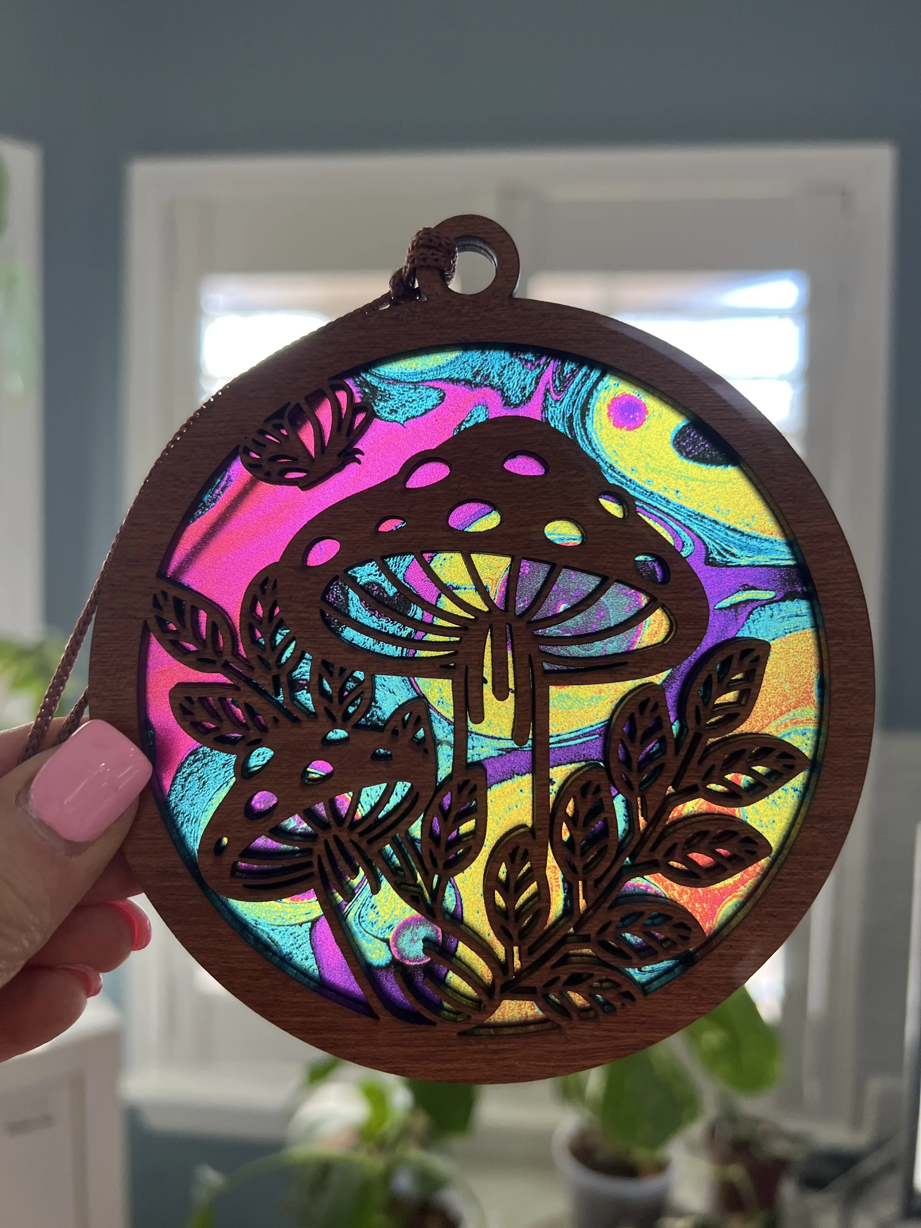 Mushroom Suncatcher for Sunny Window Mushroom Suncatcher for Sunny Window