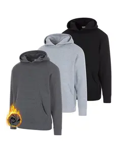 Pure Champ Fleece Hoodies 3 Pack for Men, Cotton Athletic Workout Sweatshirts, Long Sleeve Essentials