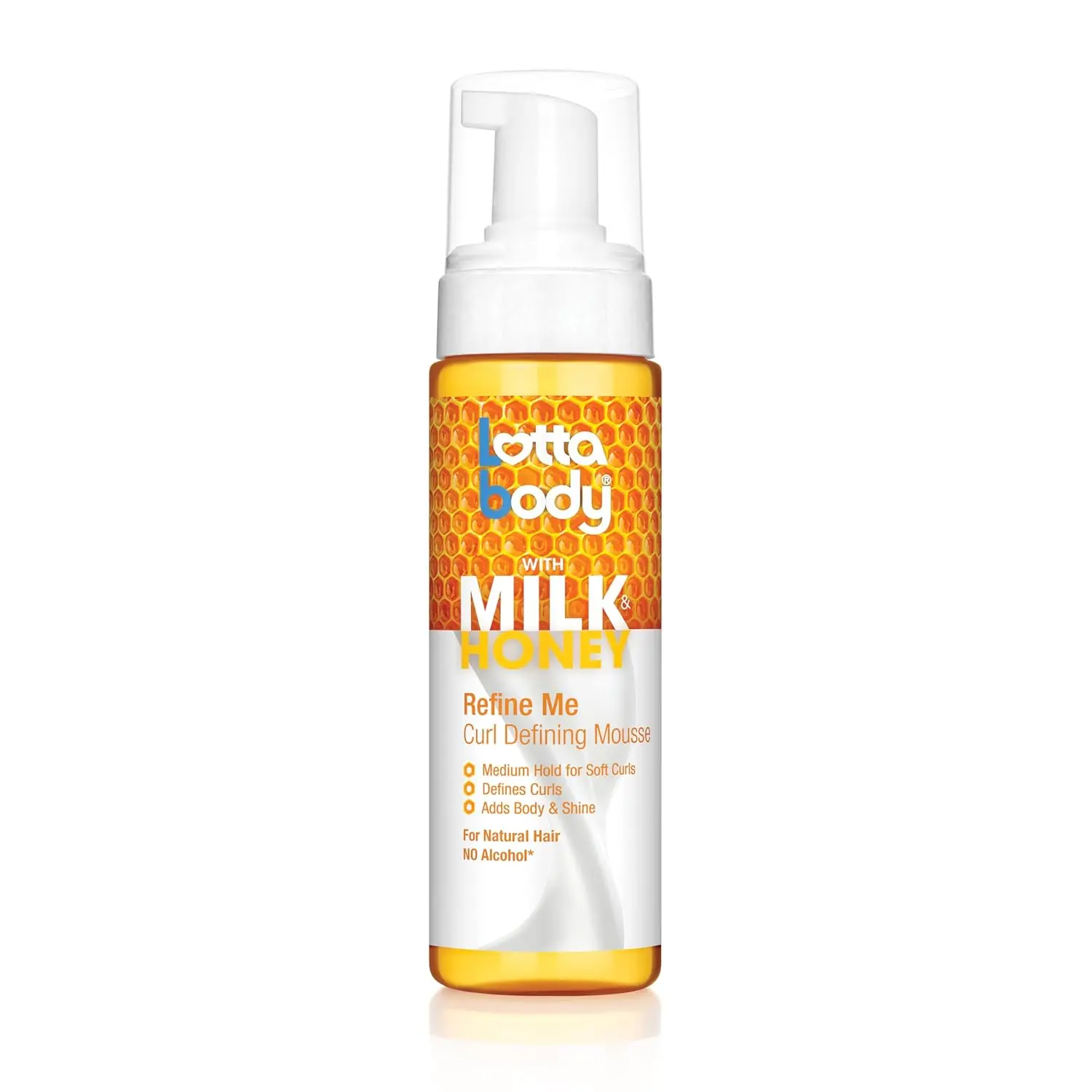Curl Defining Mousse with Milk and Honey, Texture Defining Styler with Medium Hold for Soft, Shiny Natural Curls, Alcohol-Free, 7 oz, Soft Curls