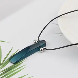 Hokage Tsunade Gemstone Nature Jade Pendant Uzumaki Charms Necklace Halskette Anime Cosplay Necklaces For Friends