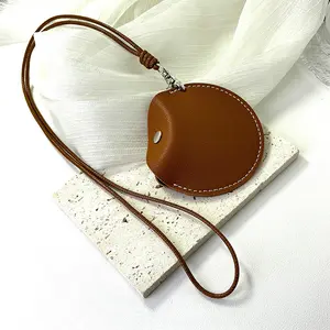 "New Hands-Free Neck Hanging Pouch – Leather Crossbody Bag for Bluetooth Earbuds, Glasses, Keys, Aesthetic EDC Gadget Organizer, Unisex Casual Chest Pack"