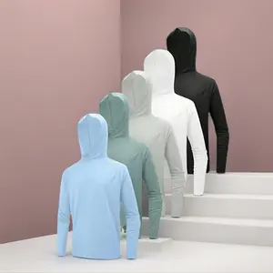 Men's Athletic Hoodies 5-Pack LongSleeve Fishing Shirts Sun Protection Lightweight Rash Guards for Outdoor Adventures