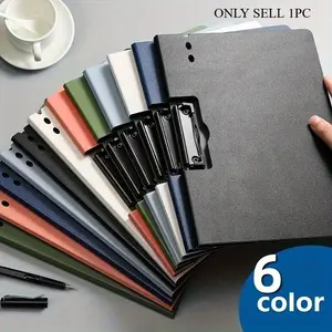 1pc A4 File Folders, Documents Organizer, Clipboard With Cover, Paper Folder For Business & School, Stationery & Office Supplies