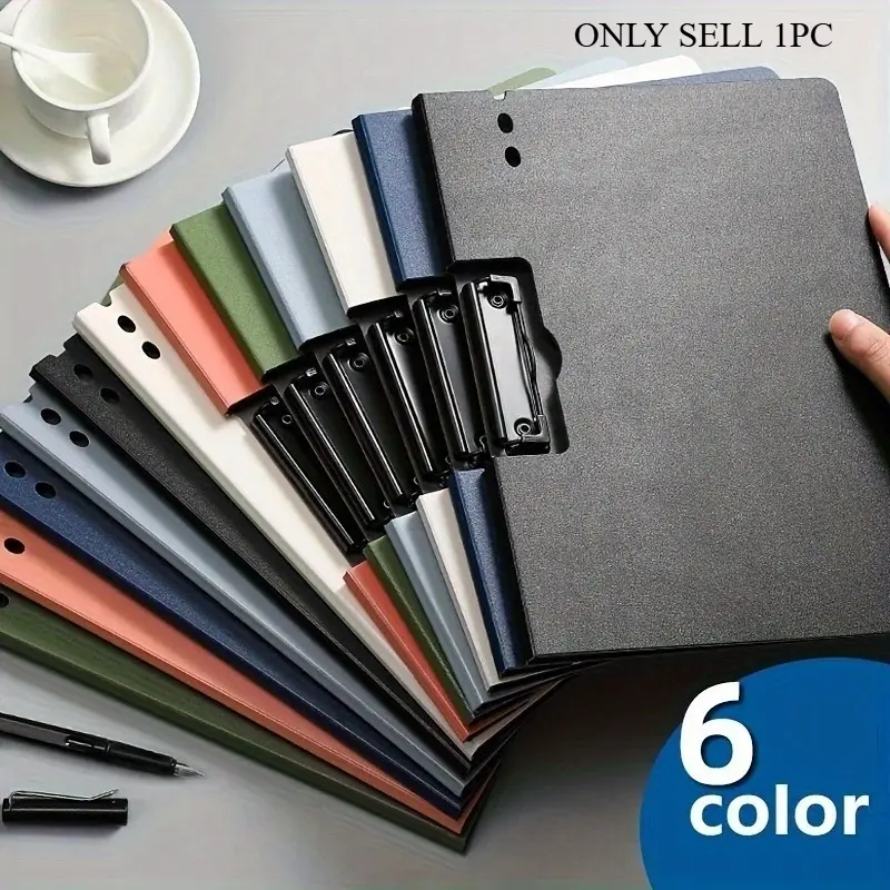 1pc A4 File Folders, Documents Organizer, Clipboard With Cover, Paper Folder For Business & School, Stationery & Office Supplies, Desk File Organizer, File Storage Folder, Data Paper Organizer