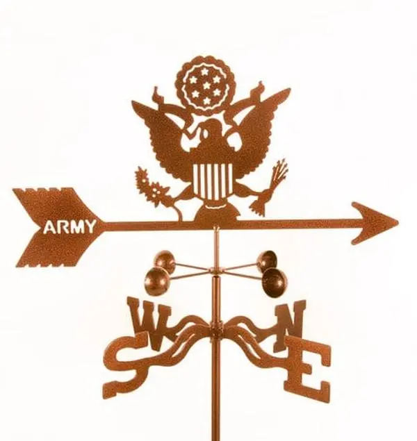 EZ Vane EZ1703-PT Original Army Weathervane, Post Mount Included, Ideal for Us Pride and Nation Pride Home Improvement & Garden Decor, Us Pride / Nation Pride