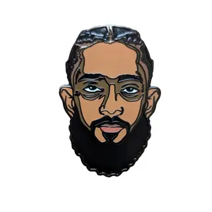 Nipsey Hussle Enamel Pin 1.35" Tall with Rubber Clutch for Secure Attachment