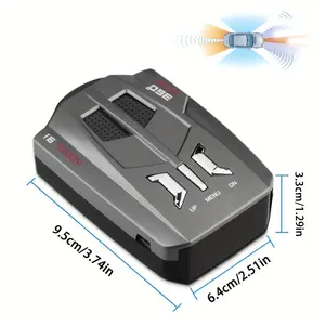 Advanced Radar Detector for Automobile-Long Distance, Silent Operation, with LED Display Screen and City/Highway Mode, Rechargeable Lithium Battery