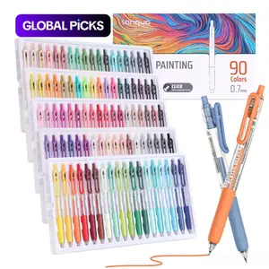 36/54/72-Color Acrylic Painting Gel Pens, Retractable 0.7 mm Tip, Large-Capacity Ink Clip Acrylic Gel Pens, Art Supplies for Diary, Cards, DIY Coloring & Doodling, Stackable Colors, Acrylic Paint Markers, Drawing Markers, Art Markers Set