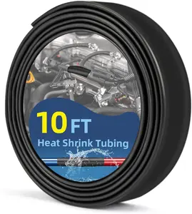 Heat Shrink Tubing 1/2 Inch - 3:1 Ratio Heat Shrink Sleeves Heavy Duty Marine Grade Heat Shrink Wire  Tubing Electrical Shrink Wrap Tubing Adhesive 10ft.