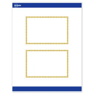 Avery Printable Rectangle Postcards, Gold Beads, 4" x 6", Matte White Rectangle Postcards, Laser/Inkjet, 20ct, Great for Postcards