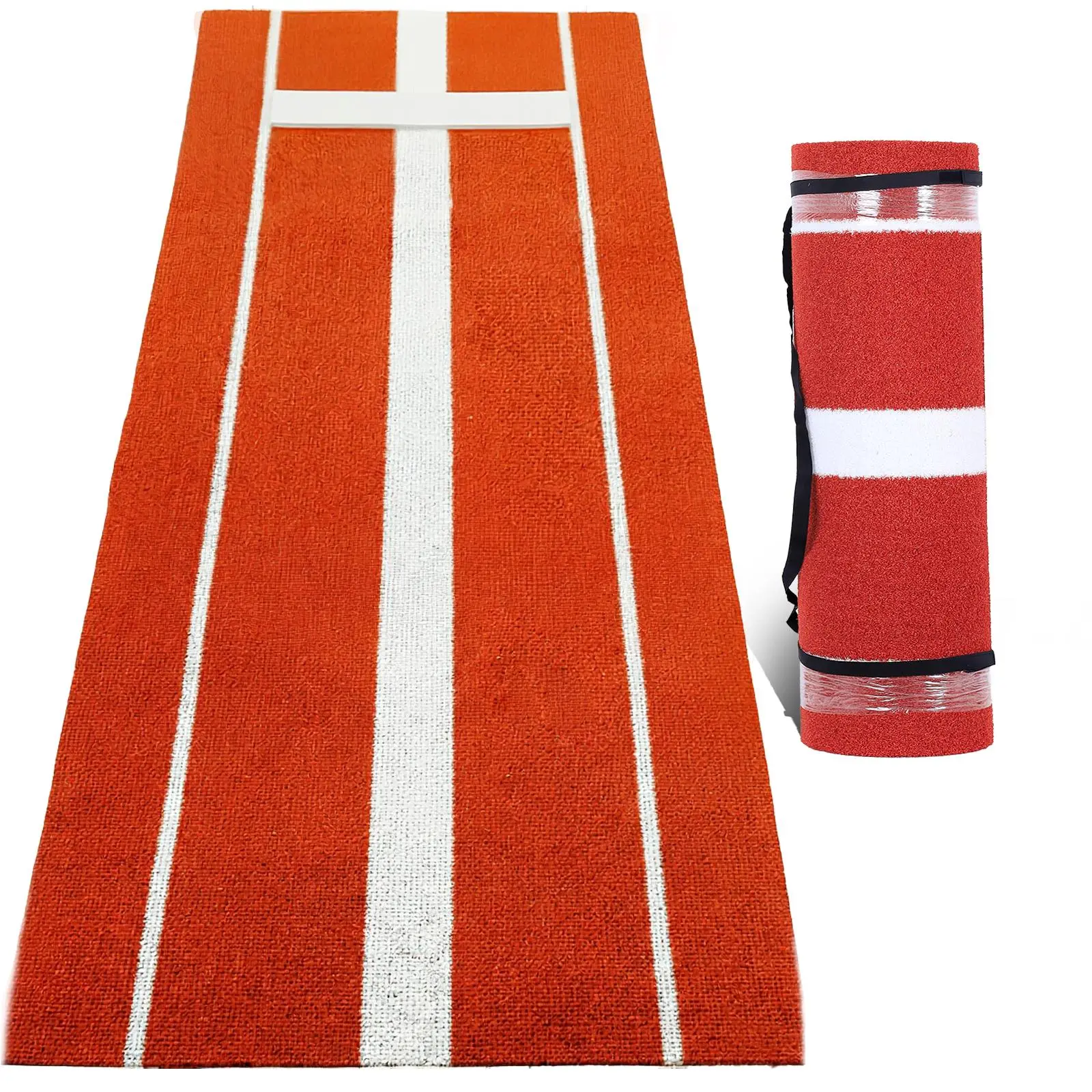 Softball Pitching Mat 9.9 x 3 FT, Portable Non-Slip Pitching Turf Mat with Built-in Rubber Mound for Indoor & Outdoor Softball Training and Pitching Practice