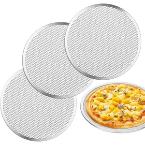 3 Pcs Pizza Screen, 10 Inch Pizza Pan for Oven, Nonstick Pizza Tray for Oven, Dishwasher Safe & Microwave Safe (10inch)