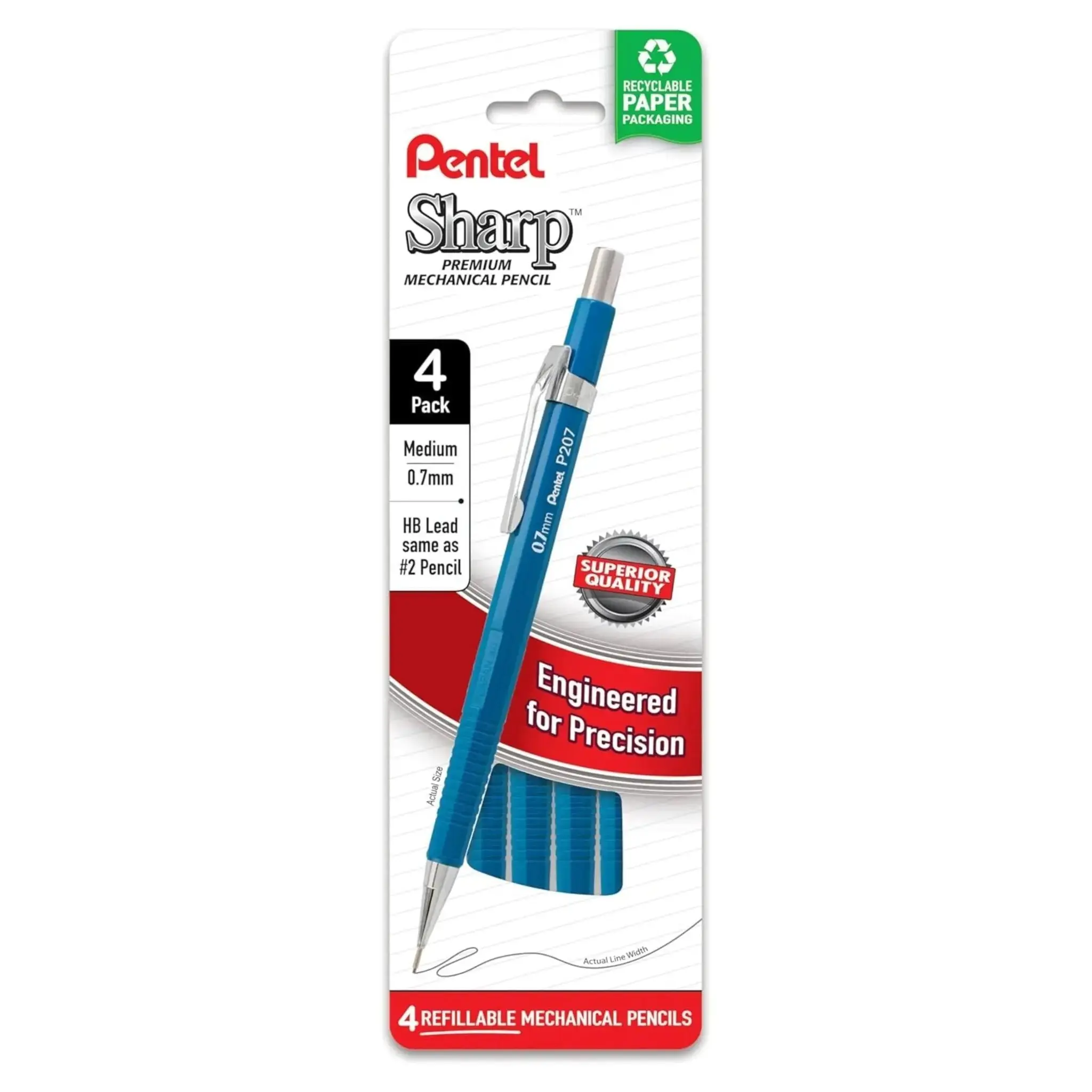 Pentel Sharp Mechanical Pencil, 4 Packs