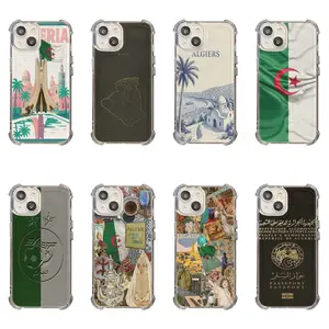 Fashion Algeria 8 Styles Flag Passport Colorful Phone Case for iPhone 17 16 15 14 13 12 11 Pro Max Plus Air  Phone Case Unique Gift for Christmas Birthday