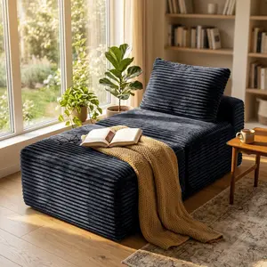 Father’s Day Special! Ultra-Soft Modern Casual Boneless Modular Sectional Cloud Couch, Corduroy Cloud Sleeper Sofa with Deep Seats Lounge, Sold Separately, Mix & Match into L/U Shapes, No Assembly Required, Living Room Furniture, Bedroom, Apartment ，ofice