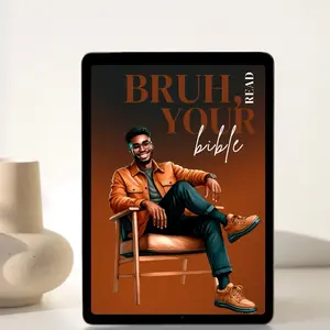 48. Bruh Read Your Bible Journal Men's Collection Matte Finish Hard Cover 120 Pages Spiral Binding Bible Study Notes Journal