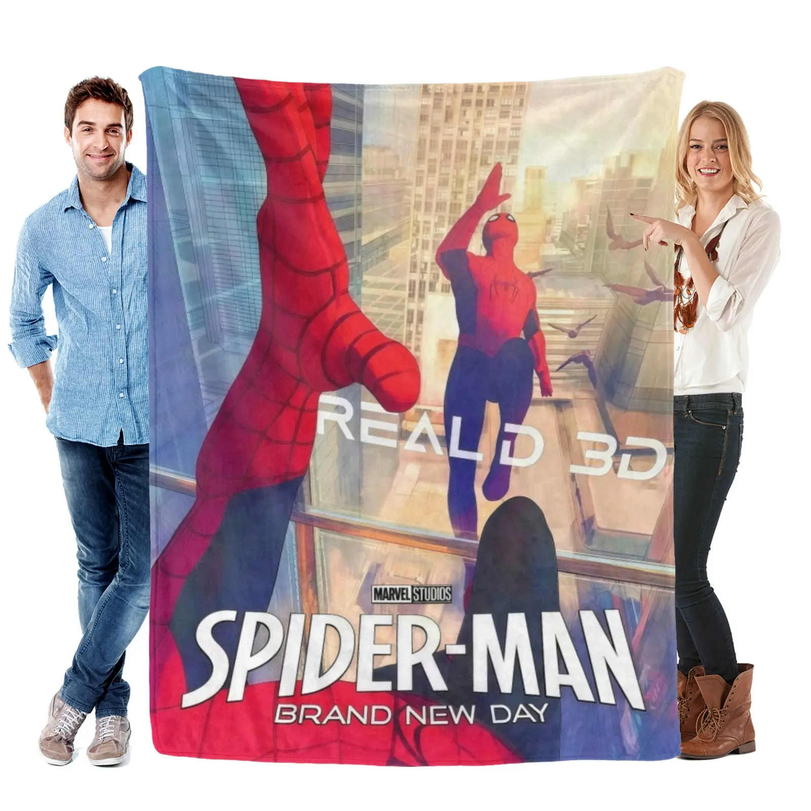 Marvel Spider-Man Flannel Throw Blanket Ultra Soft Lightweight Cozy For Couch Bed Living Room And Perfect Gift For Fans